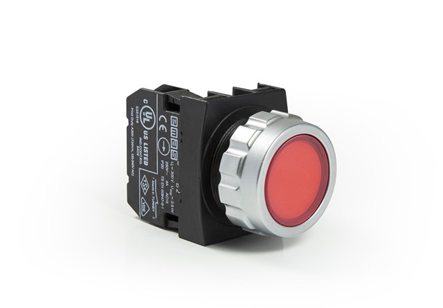 H Series Plastic 1NC Spring Flush Red 30 mm Control Unit